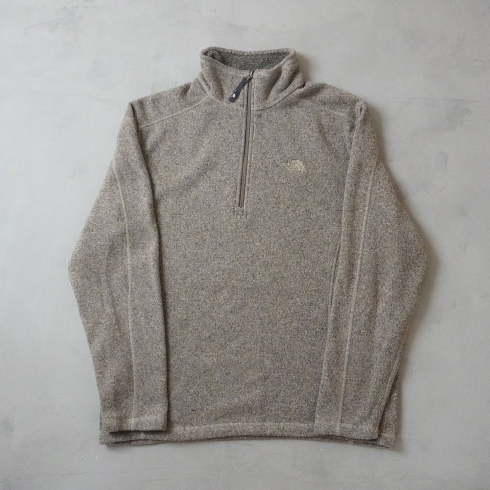 The North Face Gordon Lyons 1/4 Zip Fleece Pullover Large Mens Oatmeal